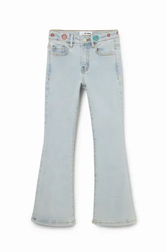 Embroidered flare jeans - BLUE - 9/10