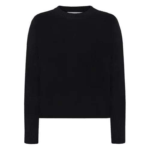 Emerson Renaldi , Oversized cropped neck sweater ,Black female, Sizes: