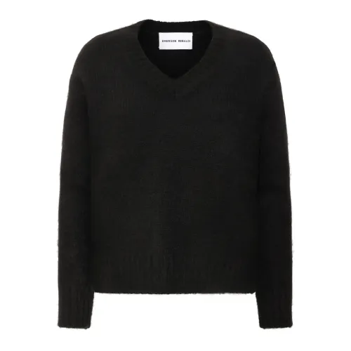 Emerson Renaldi , V-neck sweater ,Black female, Sizes: