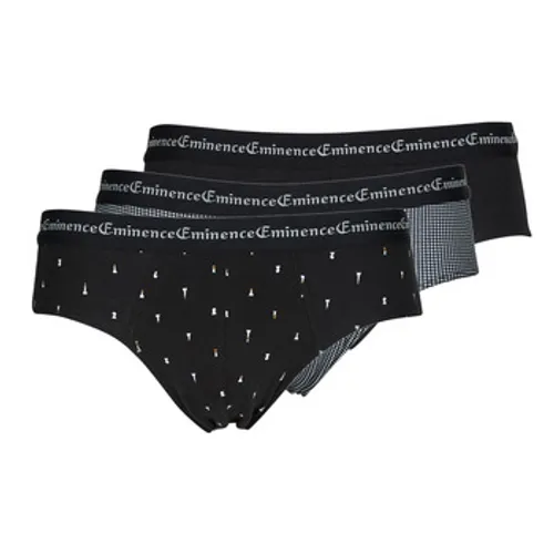 Eminence  SLIPS BUSINESS PRINT PACK X3  men's Underpants / Brief in Black