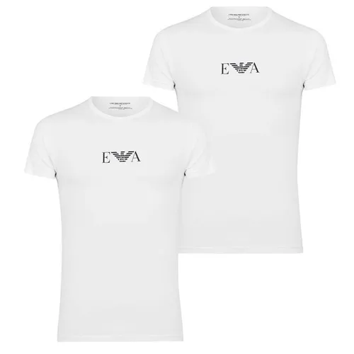 Emporio Armani 2 Pack Chest Logo T Shirt - White