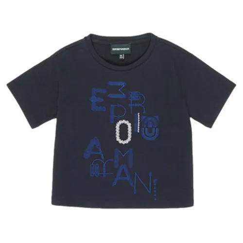 Emporio Armani  6H3T7R-2J4CZ-0926  girls's Children's T shirt in Blue