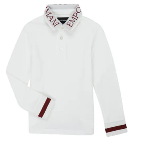 Emporio Armani  6H4FJ4-1J0SZ-0101  boys's Children's polo shirt in White