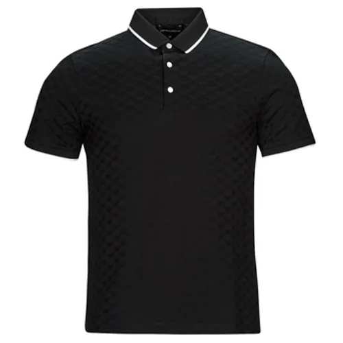 Emporio Armani  8N1FP0  men's Polo shirt in Black