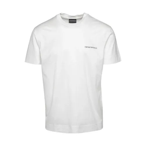 Emporio Armani , 8N1Td8-1Juvz Short Sleeve T-Shirt ,White male, Sizes: