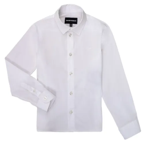 Emporio Armani  8N4CJ0-1N06Z-0100  boys's Children's Long sleeved Shirt in White