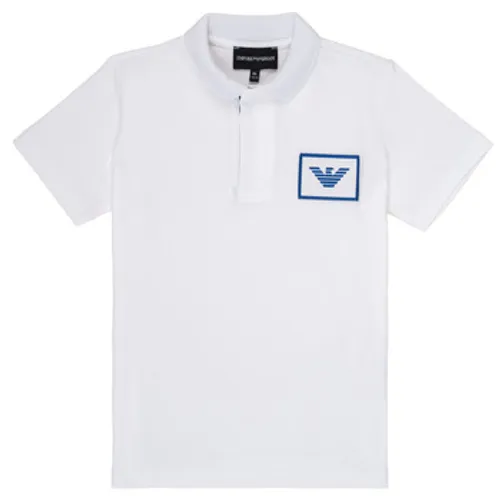 Emporio Armani  Aime  boys's Children's polo shirt in White