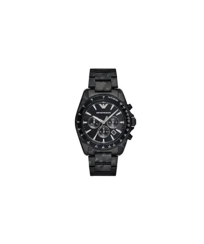 Emporio Armani AR11027 Mens Watch - Black Stainless Steel - One Size