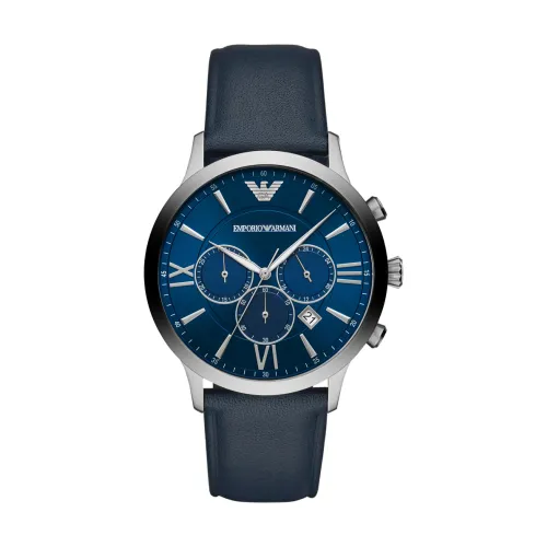 Emporio Armani , Ar11226 Quartz Watch - Blue/Azure Dial, Steel Case, 43mm ,Blue unisex, Sizes: ONE SIZE