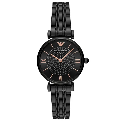 Emporio Armani AR11245 T-Bar Black Ladies Watch