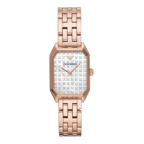 Emporio Armani AR11389 Two Hand Rose Gold Tone Women's Watch