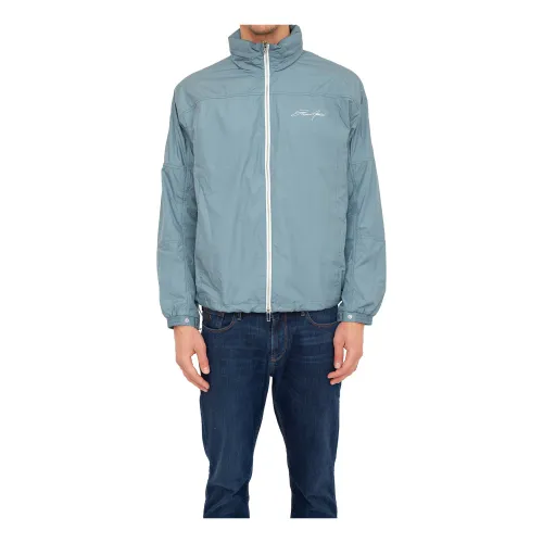 Emporio Armani , Azzurro Blouson Jacket ,Blue male, Sizes: