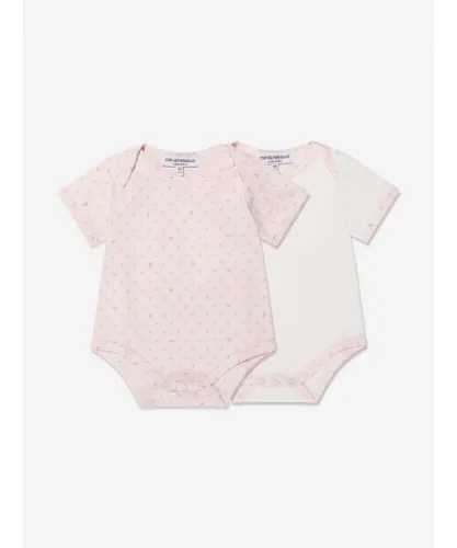 Emporio Armani Baby Girls Bodysuit Gift Set (2 Piece) In Pink
