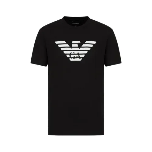 Emporio Armani , Basic T-Shirt ,Black male, Sizes: