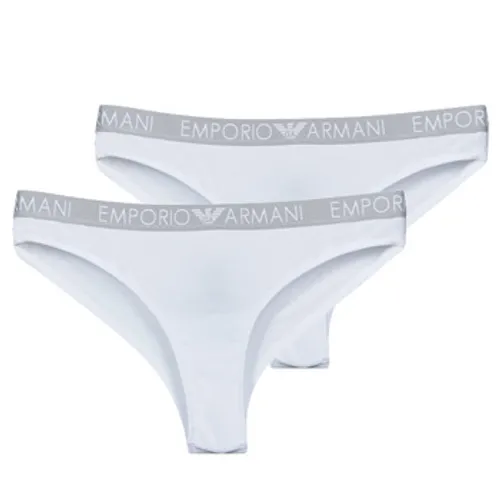 Emporio Armani  BI-PACK BRAZILIAN BRIEF PACK X2  women's Knickers/panties in White
