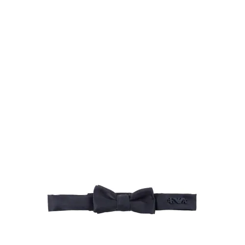 Emporio Armani , Black Bow Tie with Back Air Closure ,Black male, Sizes: ONE