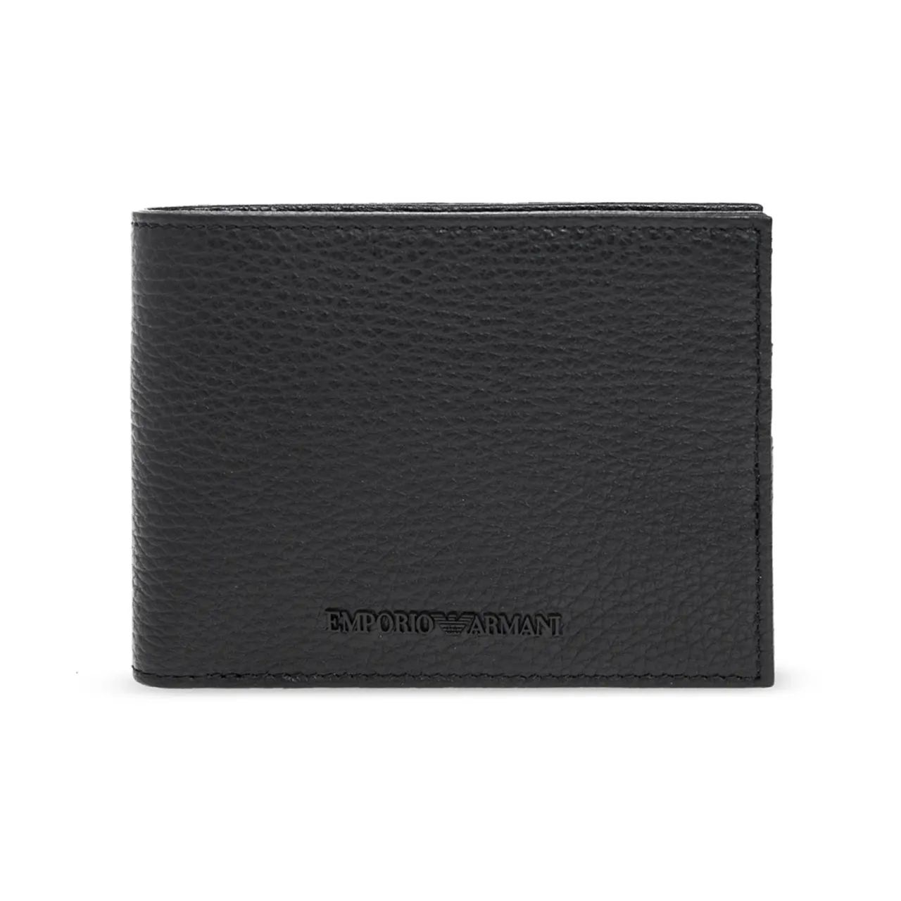 Emporio Armani , Black Leather Wallet and Card Holder Set ,Black male, Sizes: ONE SIZE