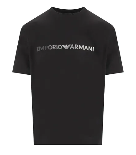 EMPORIO ARMANI BLACK T-SHIRT WITH LOGO