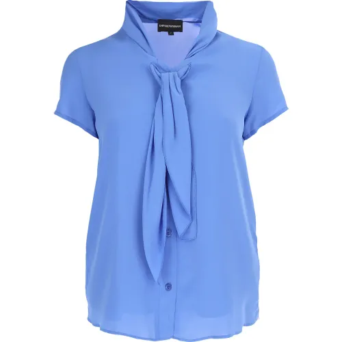 Emporio Armani , Blue Green Stylish Shirts for Women ,Blue female, Sizes: