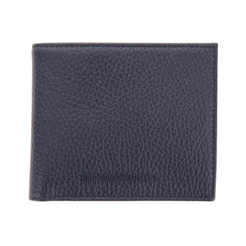 Emporio Armani , Blue Navy Wallet with Logo and Coin Pocket ,Blue male, Sizes: ONE SIZE