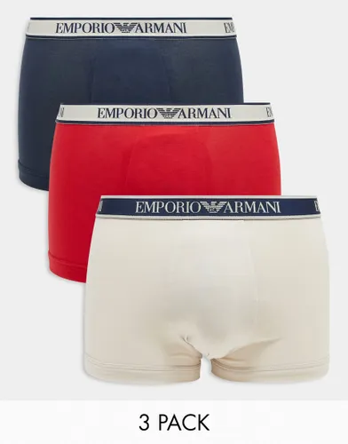 Emporio Armani Bodywear 3 pack trunks in multi