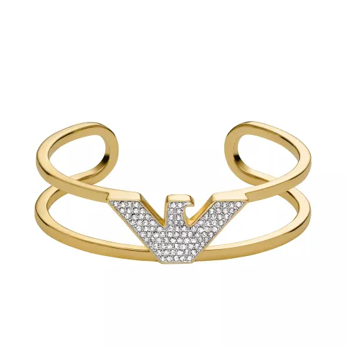 Emporio Armani Bracelets - Brass Cuff Bracelet - gold - Bracelets for ladies