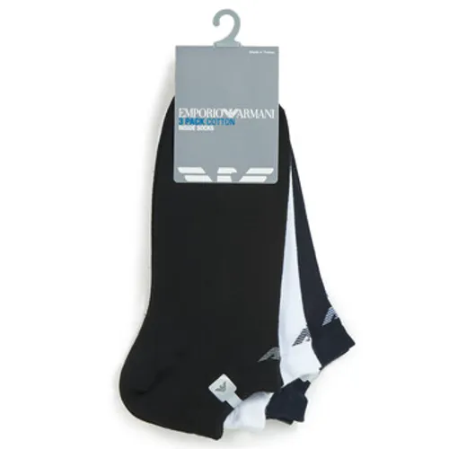 Emporio Armani  CC134-PACK DE 3  men's Socks in Black