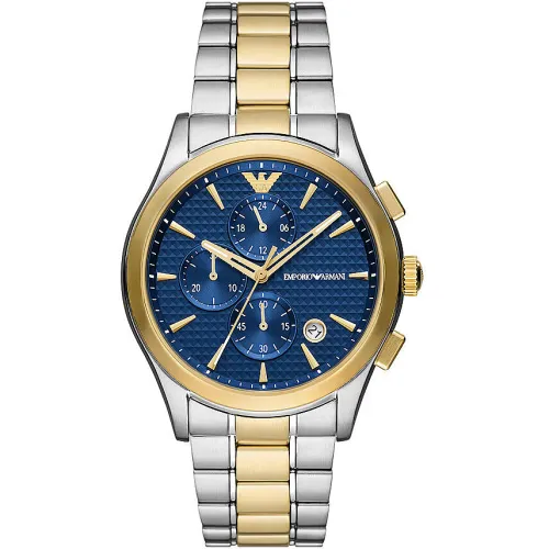 Emporio Armani , Chronograph watch for men ,Blue male, Sizes: ONE SIZE