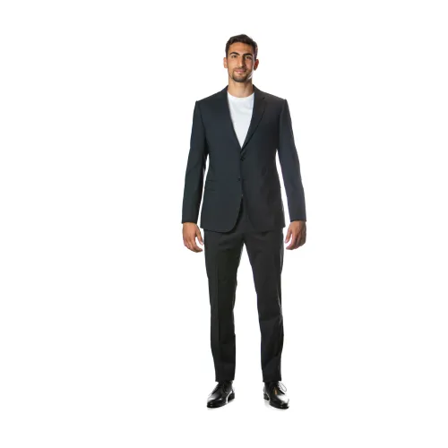Emporio Armani , Classic Navy Single Breasted Suit ,Blue male, Sizes: