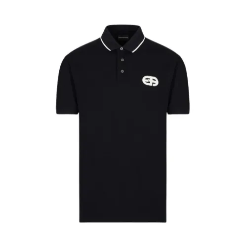 Emporio Armani , Classic Polo Shirt ,Black male, Sizes: