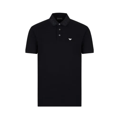 Emporio Armani , Classic Polo Shirt for Men ,Black male, Sizes: