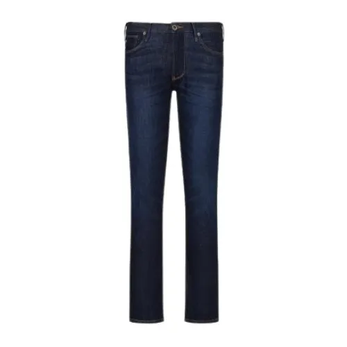 Emporio Armani , Classic Slim Fit Denim Jeans ,Blue male, Sizes: