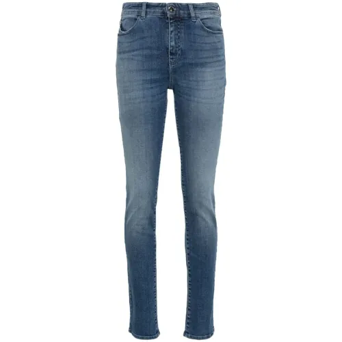 Emporio Armani , Clear Blue Skinny Denim Jeans ,Blue female, Sizes: