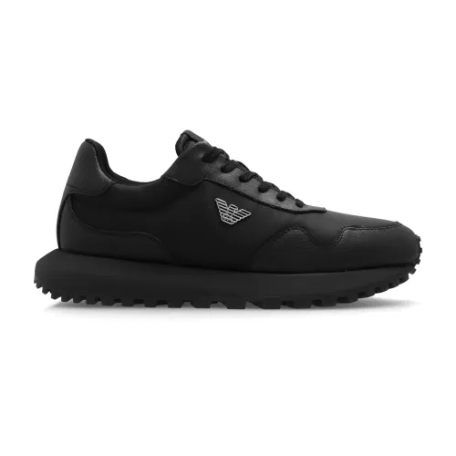 Emporio Armani , ‘’ collection sneakers ,Black male, Sizes: