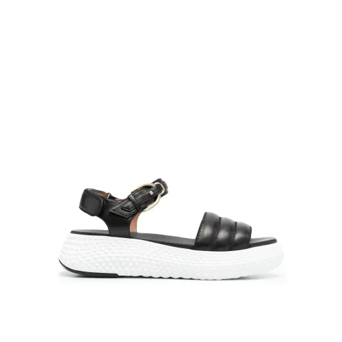 Emporio Armani , Comfort Style Flat Sandals ,Black female, Sizes: