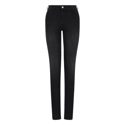 Emporio Armani , Contemporary High-Waisted Skinny Jeans ,Black female, Sizes: