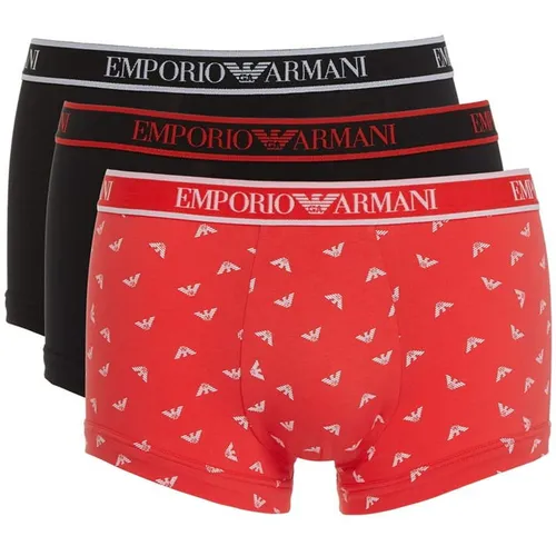 EMPORIO ARMANI Core 3 Pack Boxer Shorts - Black