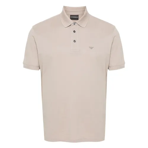 Emporio Armani , Cotton polo shirt ,Beige male, Sizes: