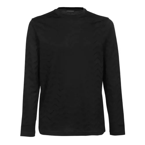 Emporio Armani , Cotton T-Shirt 6K1Ta6 1Jgyz - 0060 ,Black male, Sizes: