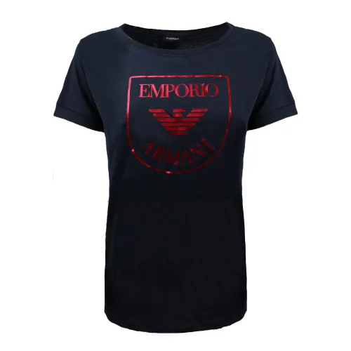 Emporio Armani , Cotton T-Shirt, Art. 164565 2R255 - 00135 ,Blue female, Sizes: