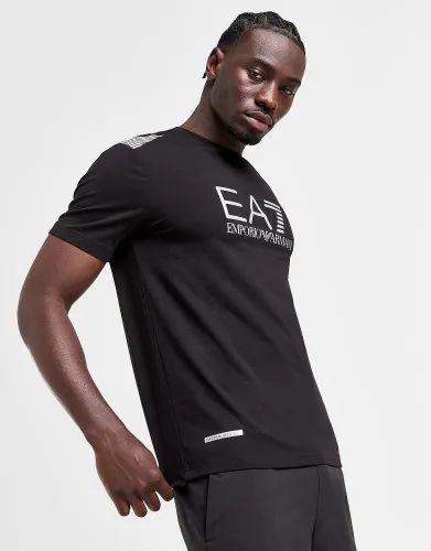 Emporio Armani EA7 7 Lines Logo T-Shirt - Black - Mens