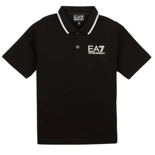 Emporio Armani EA7  97  boys's Children's polo shirt in Black