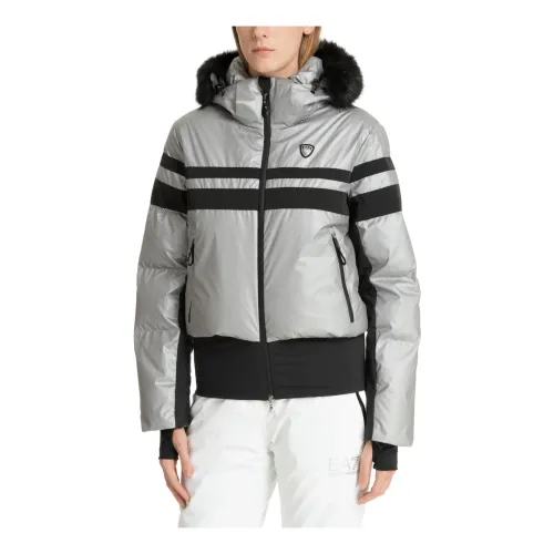 Emporio Armani EA7 , Ardor 7 Ski jacket ,Gray female, Sizes:
