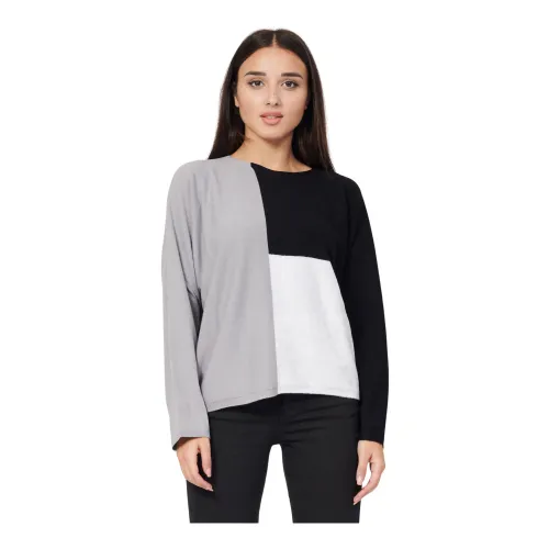 Emporio Armani EA7 , Black Sweaters with Seamless Design ,Black female, Sizes: