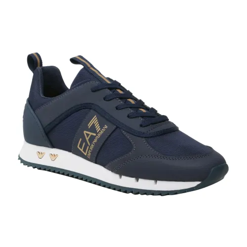 Emporio Armani EA7 , Blue Sneakers for Men ,Blue male, Sizes: