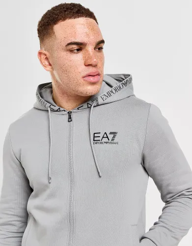 Emporio Armani EA7 Branded Hood Full Zip Tracksuit - Grey - Mens