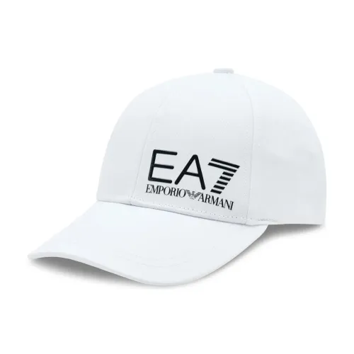 Emporio Armani EA7 , Casual Baseball Hat in White/Black ,White unisex, Sizes: