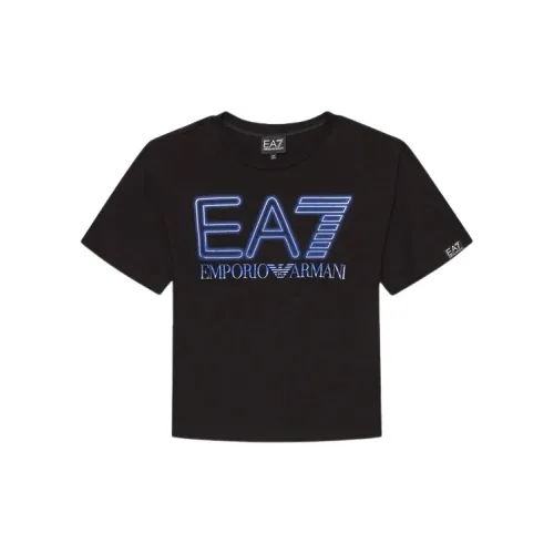 Emporio Armani EA7 , Casual Logo T-Shirt ,Black male, Sizes: