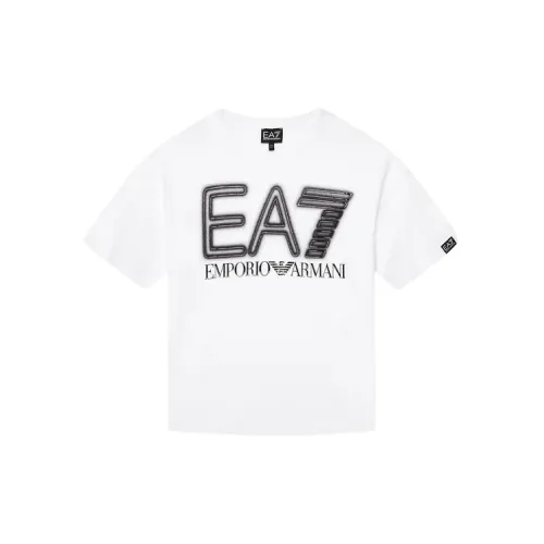 Emporio Armani EA7 , Casual Logo T-Shirt ,White male, Sizes: