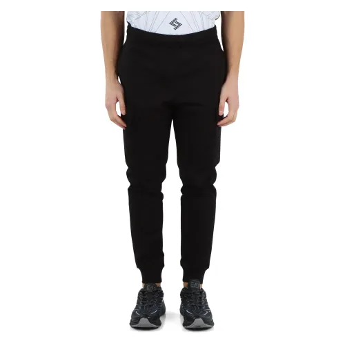 Emporio Armani EA7 , Cotton Cargo Pocket Sport Pants ,Black male, Sizes:
